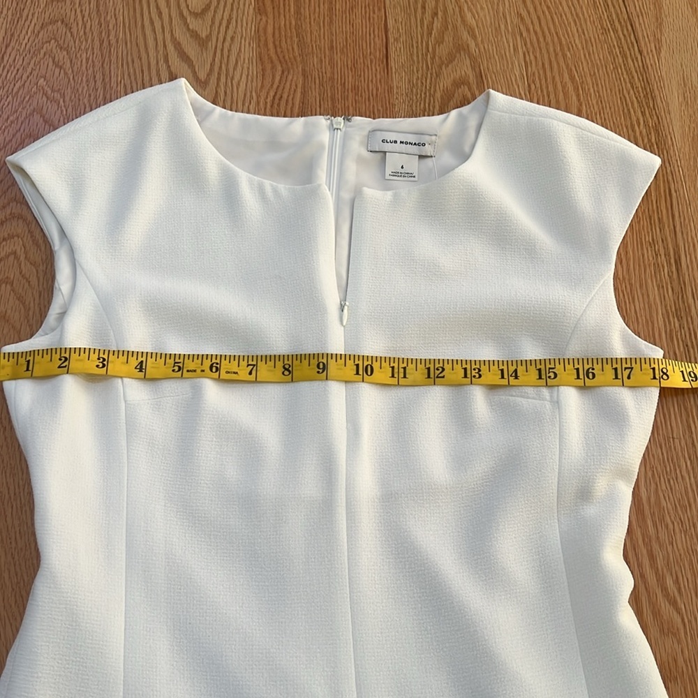 New! Club Monaco SZ 6, off white /blanc wikendah dress. - Picture 9 of 10